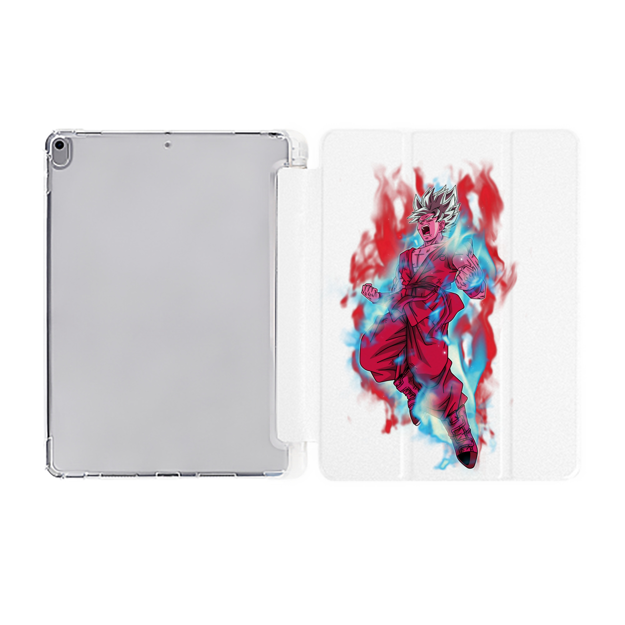 （画像用） ドラゴンボール 孫悟空（そん ごくう）Son Goku カカロット DRAGON BALL Kakarotto IPad ケース ペン収納付き 三つ折りスタンド PUレザー×シリコン 対応機種9.5/10.5/10.9インチ